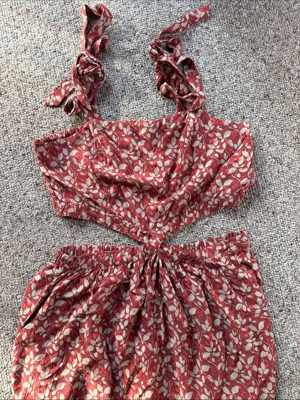 Natural Life Tie-Strap Floral Midi Dress - Picture 2 of 3